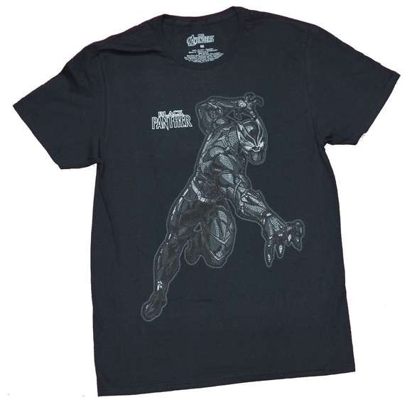 Black Panther Marvel Avengers Applique T-shirt